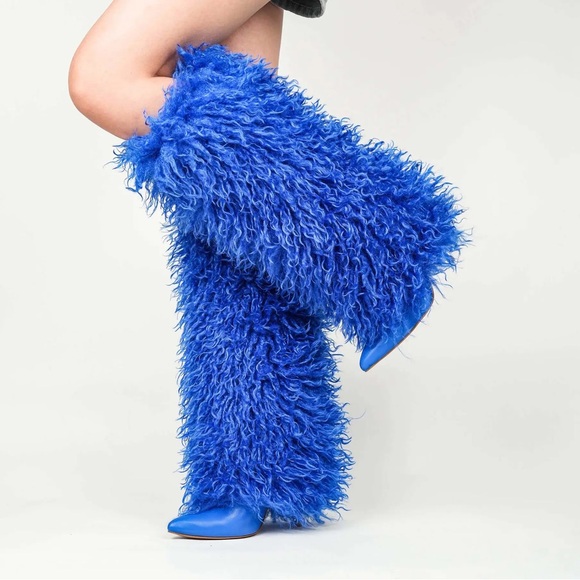 Passion of Essence Shoes - Faux Fur Knee-High Boots